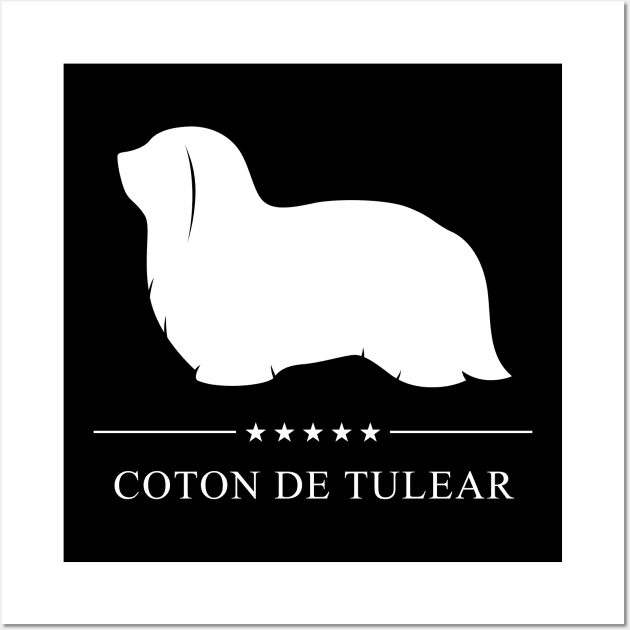 Coton de Tulear Dog White Silhouette Wall Art by millersye